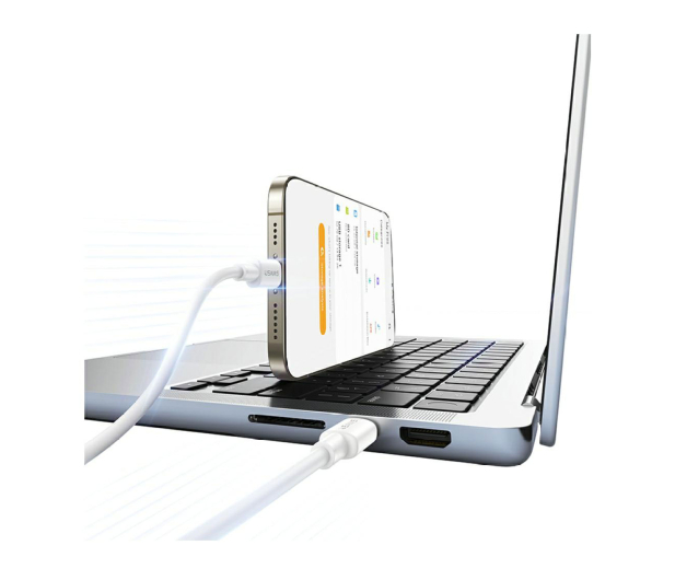 USAMS Kabel U90 60W USB-C do USB-C biały - 1569159 - zdjęcie 5